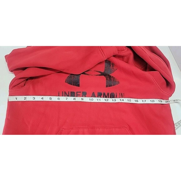 Under Armour Hoodie Sweater Youth Boys Large Red Loose Fit Flaws‎ - Picture 8 of 10